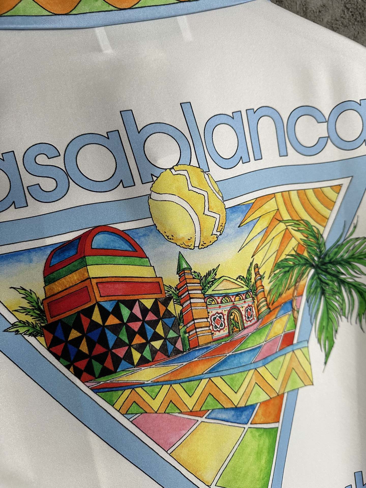 Casablanca Tenis Club Short Silk Shirt