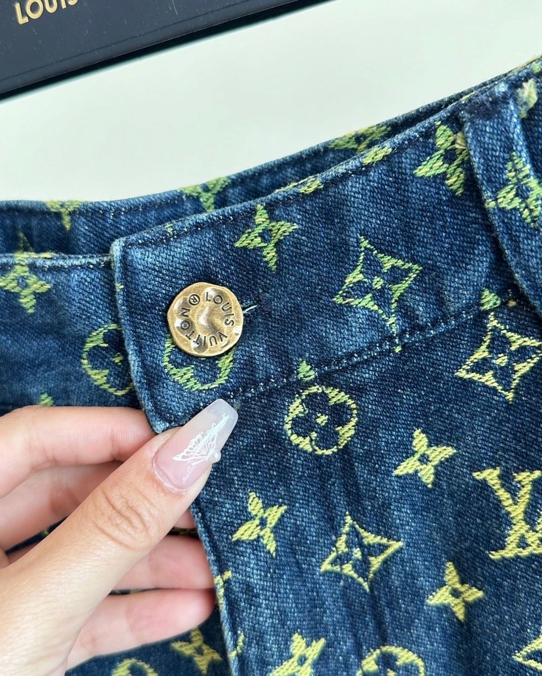 LV Monogram Denim Carpenter Shorts