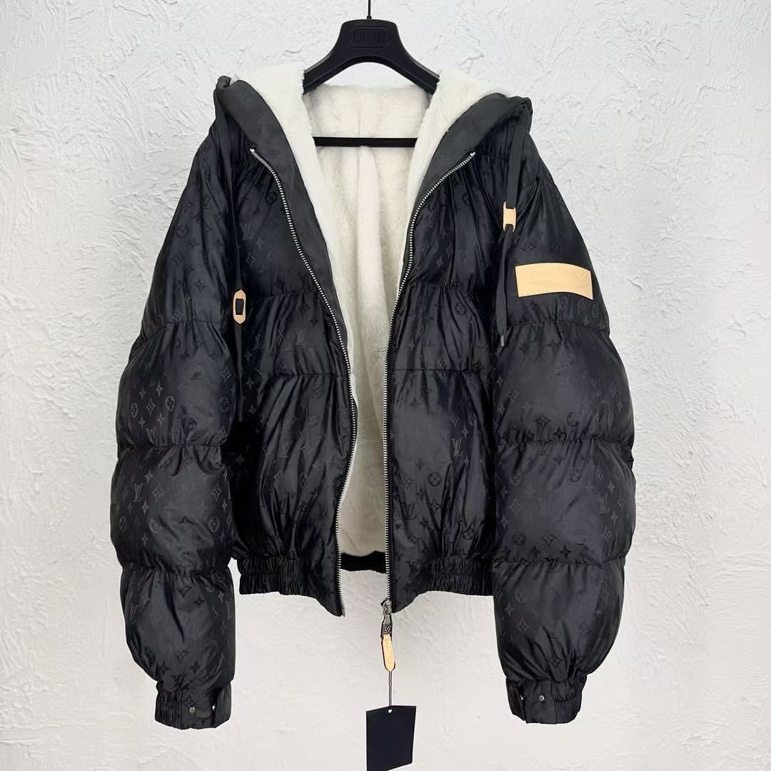 Lv Monogram Down Jacket