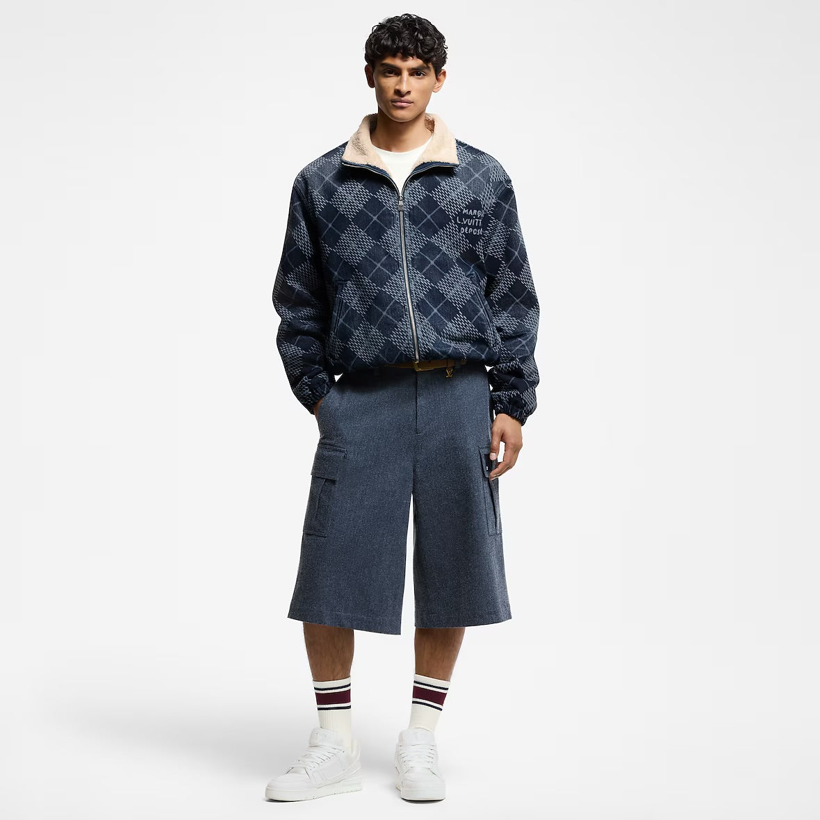 Lv Denim Fleece Blouson