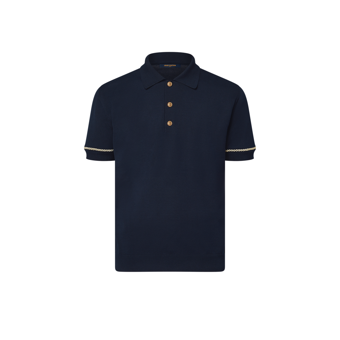 Lv Short-Sleeved Cotton Polo Shirt