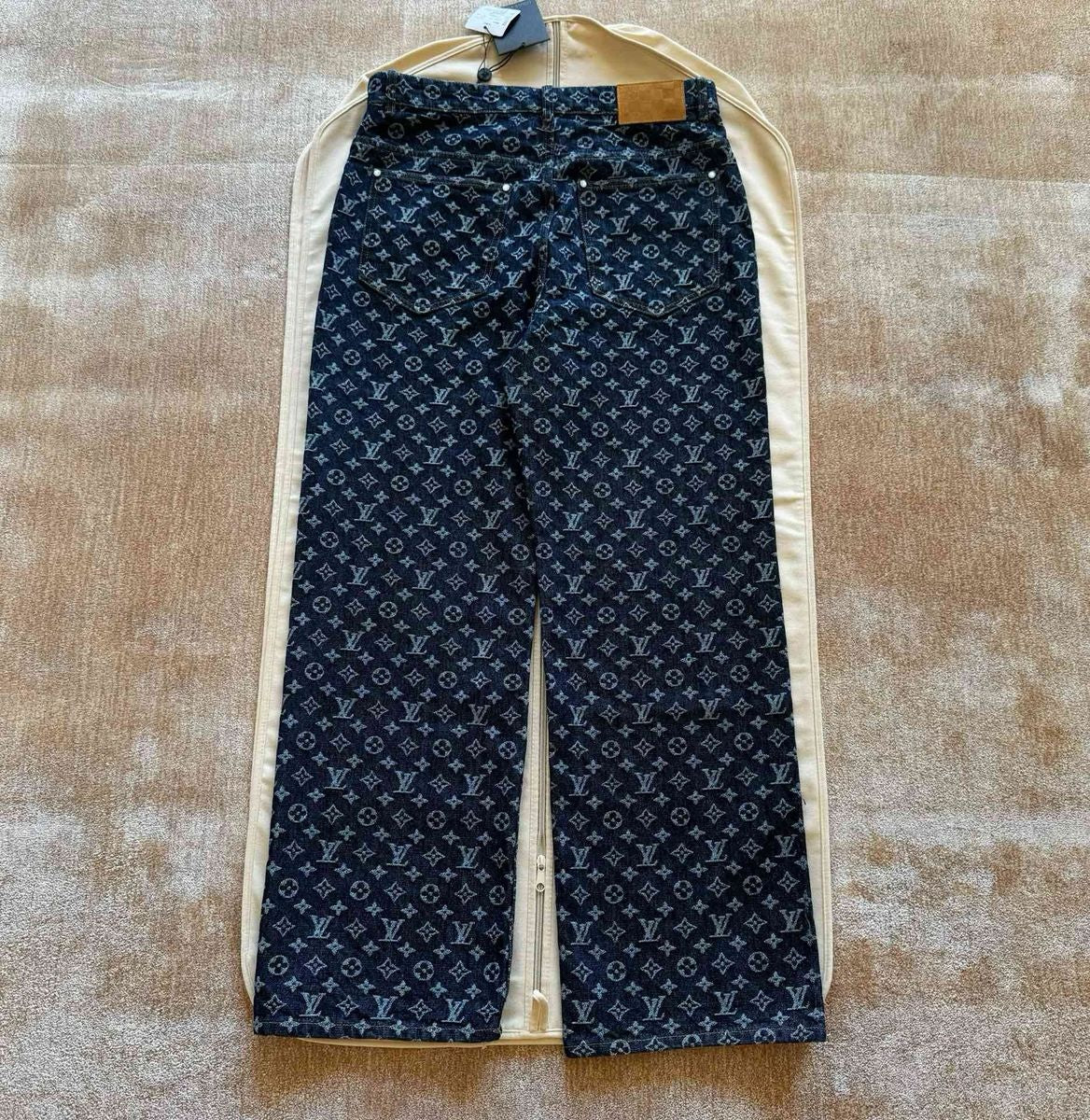 LV Denim Monogram Carpenter Pants