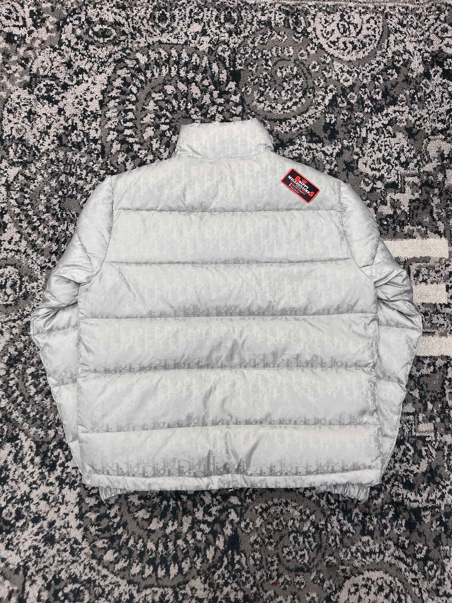 DIOR OBLIQUE DOWN JACKET SILVER TECHNICAL