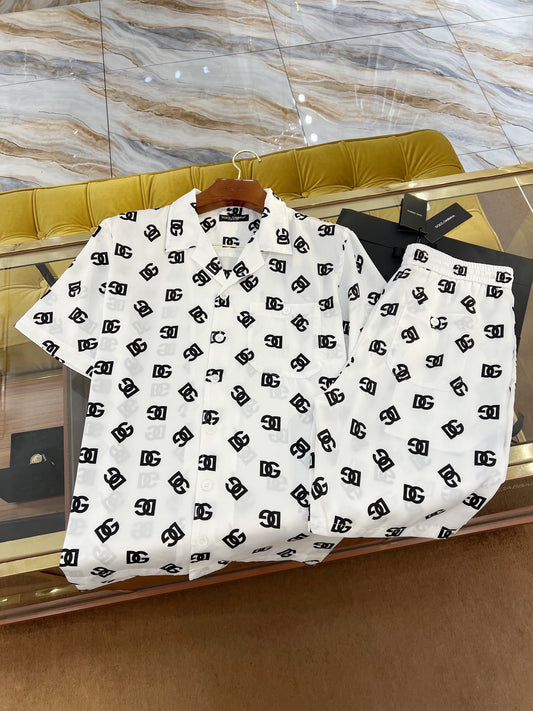 D&G Silk Shirt And Shorts Set