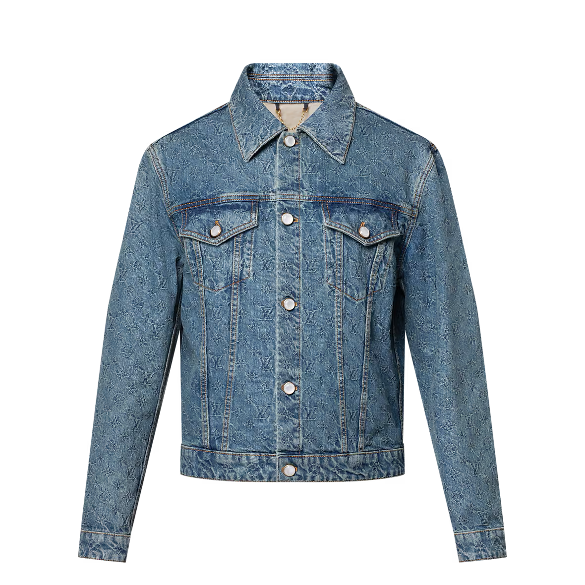 Lv Monogram Jacquard Denim Jacket