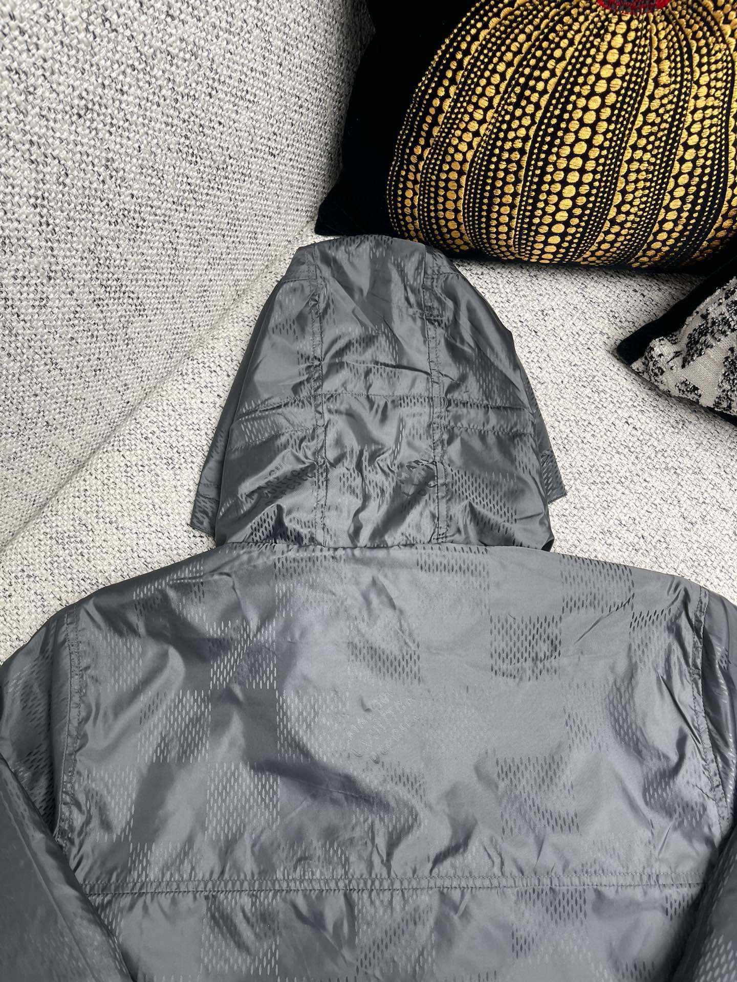 Lv Damier Jacquard Reversible Nylon Windbreaker