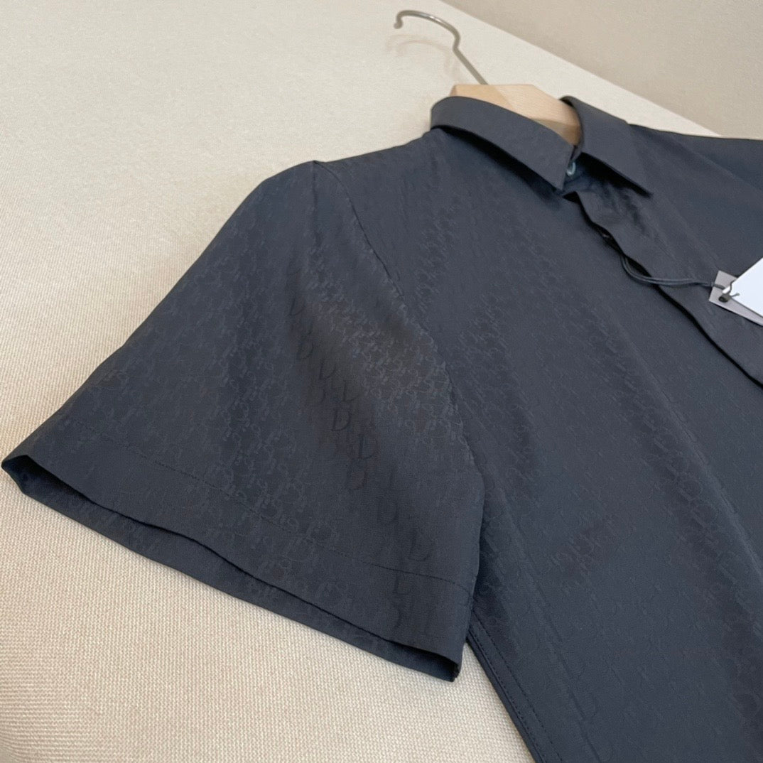 Dior Monogram Silk Short Sleeve shirt