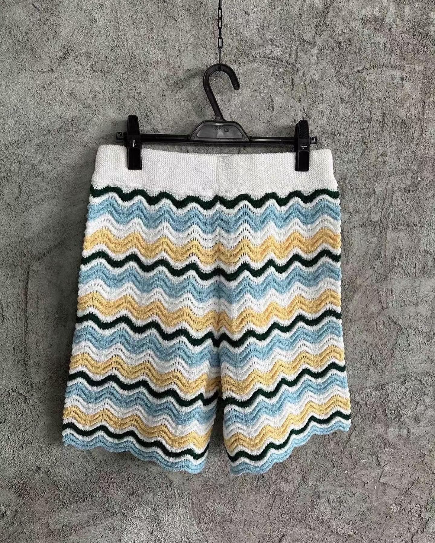 Casablanca Gradient Wave Texture Shorts