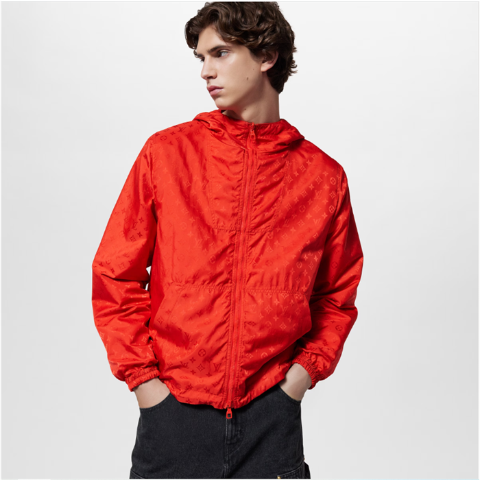 LV Monogram Reversible Windbreaker Red