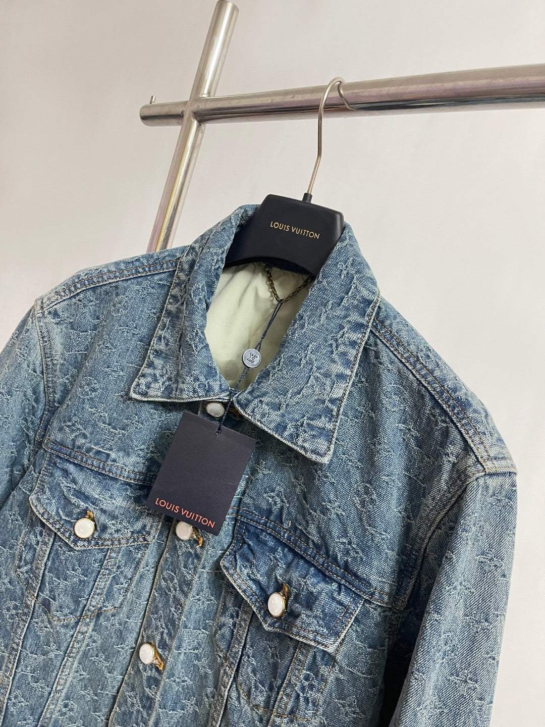 Lv Monogram Jacquard Denim Jacket