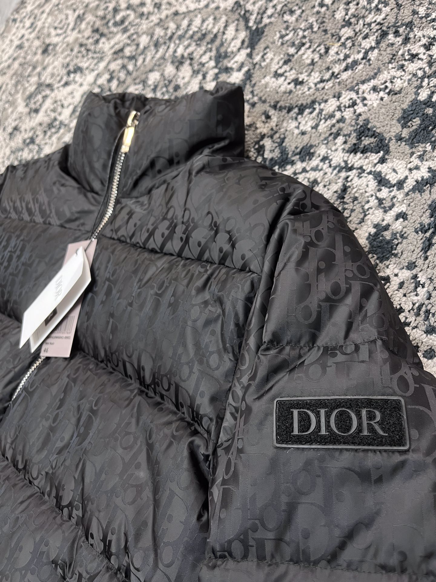 DIOR OBLIQUE DOWN JACKET BLACK TECHNICAL