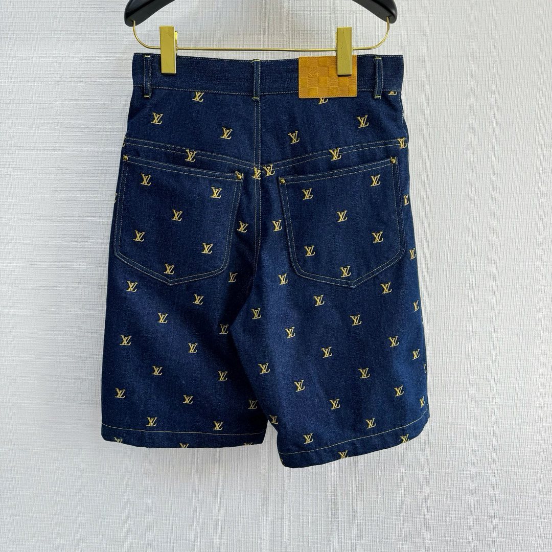 Louis Vuitton Monogram Denim Shirt And Shorts Set