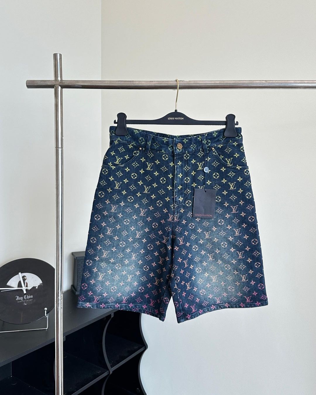 LV Monogram Denim Carpenter Shorts