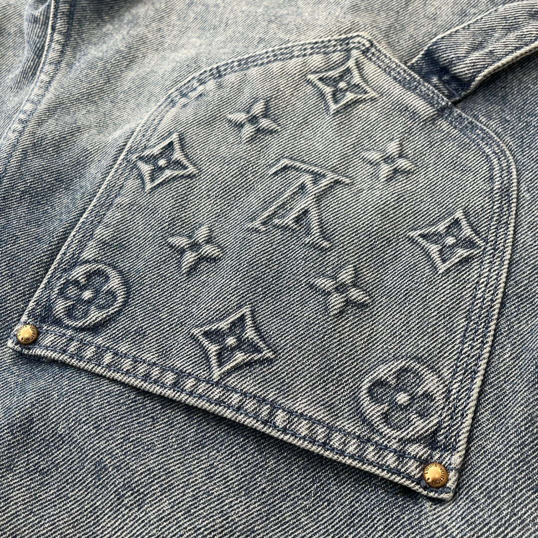 LV Monogram Denim Carpenter Shorts