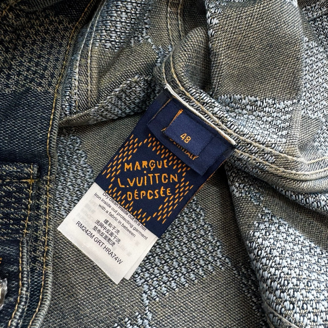 Louis Vuitton Monogram Denim Jacket and Jeans Set