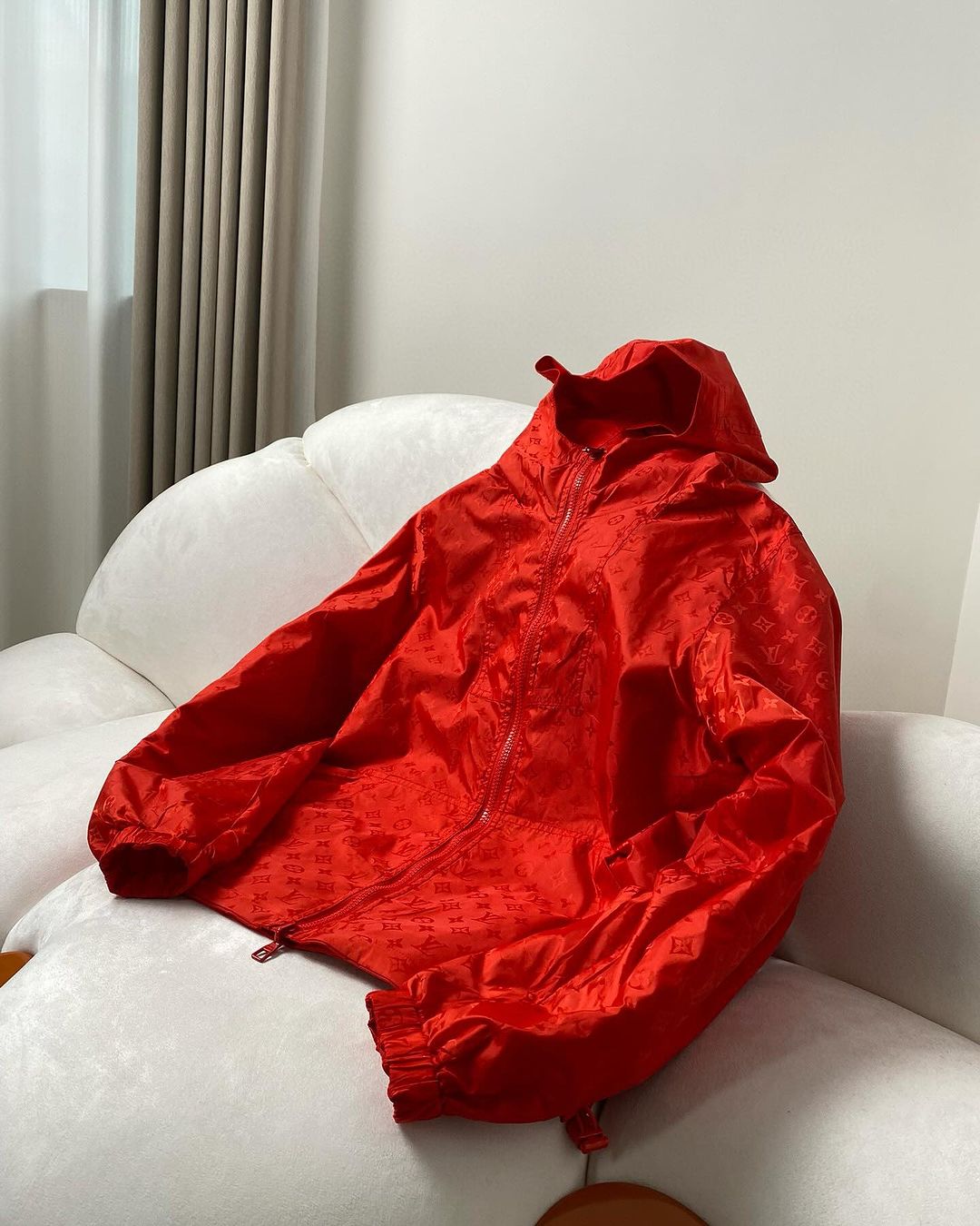 LV Monogram Reversible Windbreaker Red