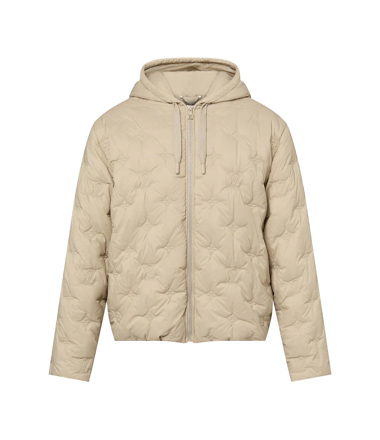 Lv Monogram Quilted Nylon Hooded Blouson