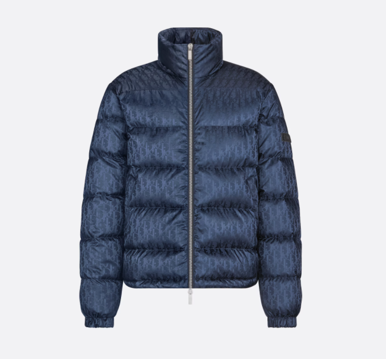 DIOR OBLIQUE DOWN JACKET NAVY TECHNICAL