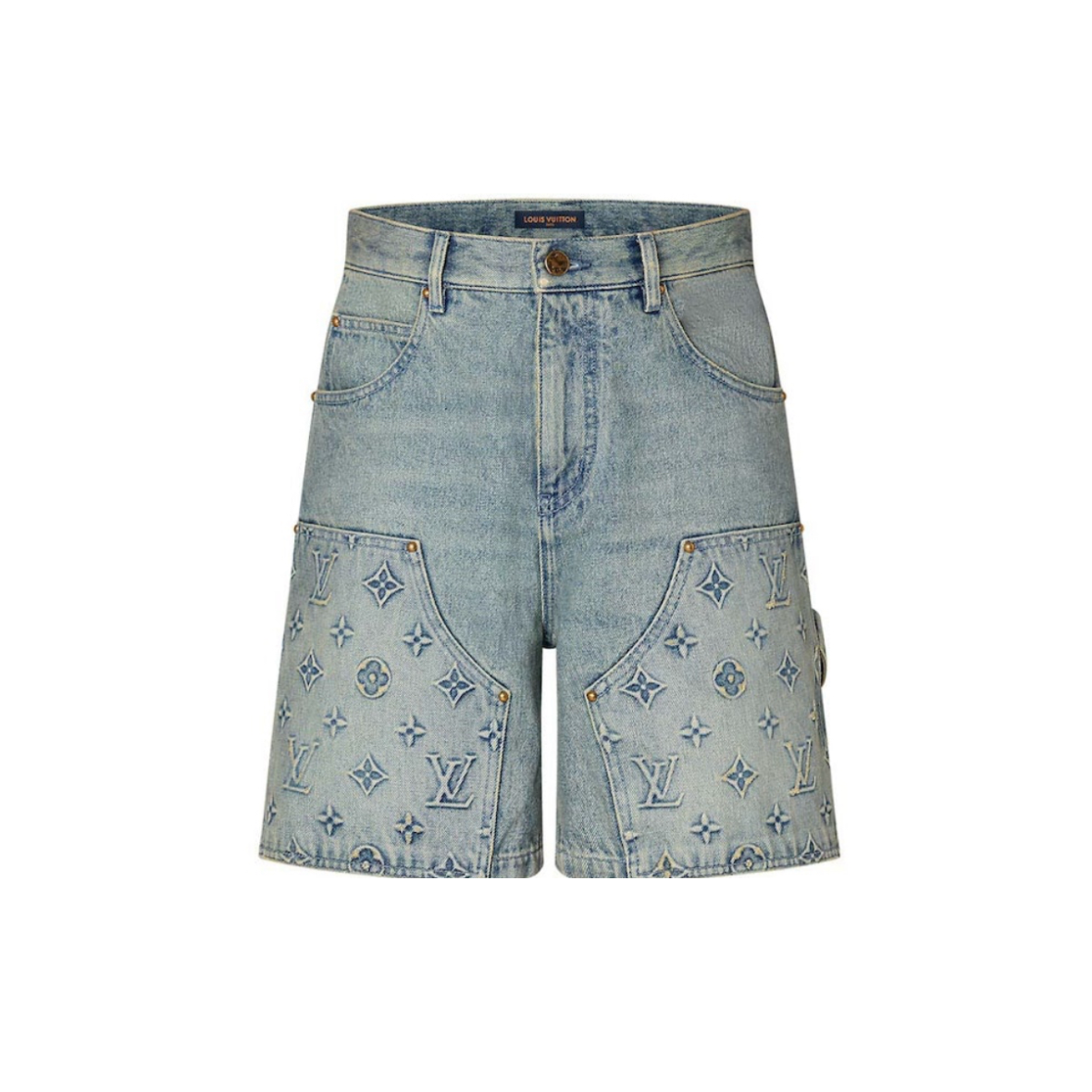 LV Monogram Denim Carpenter Shorts