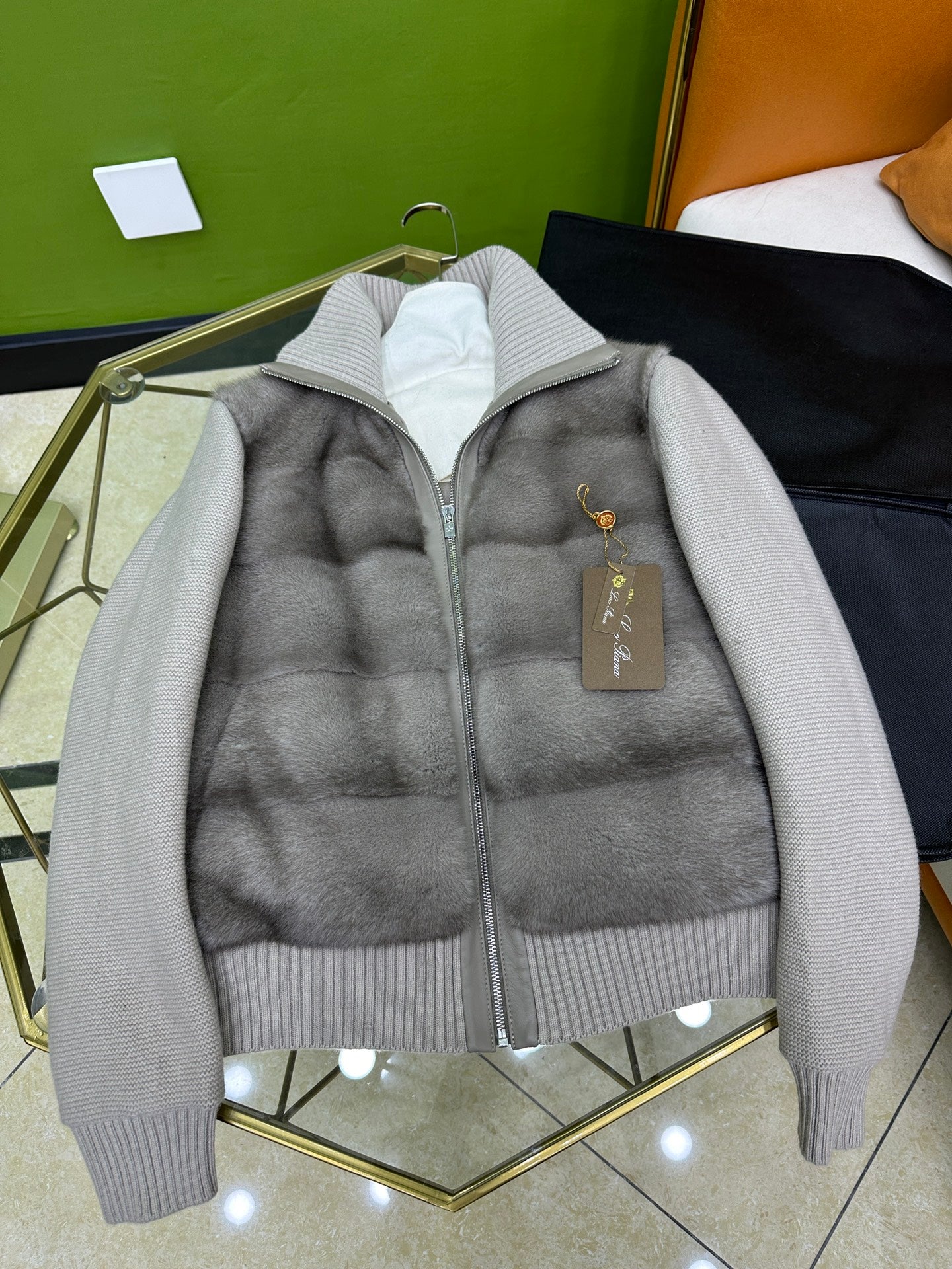 Loro Piana Mink Zip Jacket