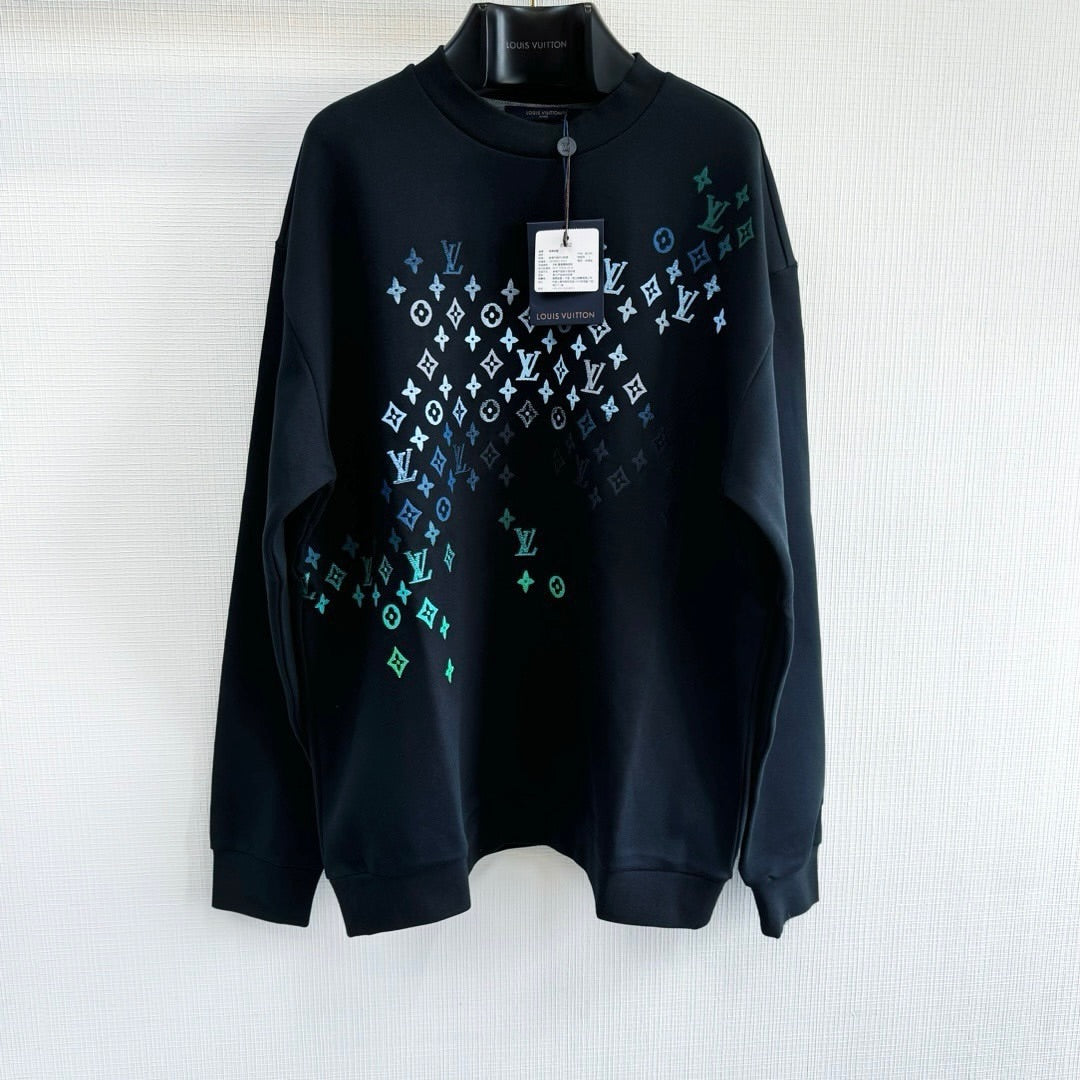 LV Embroidered Cotton Sweatshirt