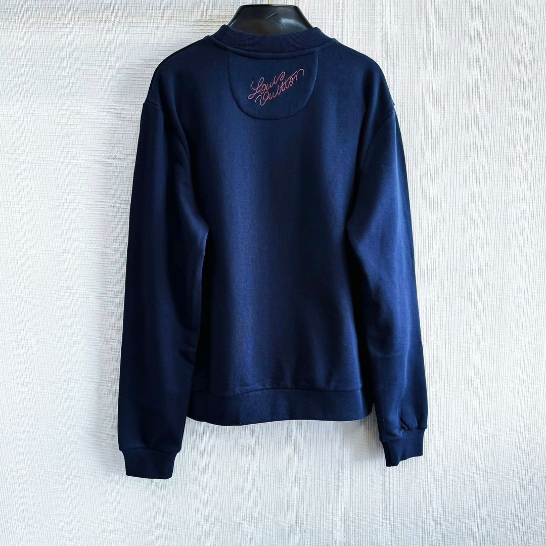 Lv Embroidered Signature Crewneck