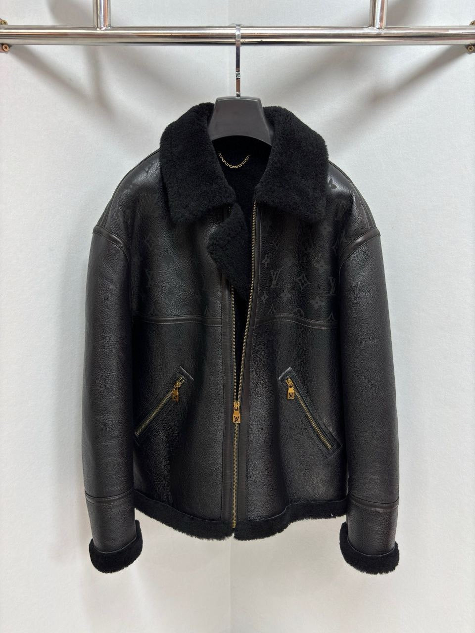 LV Shearling Embossed Jacket