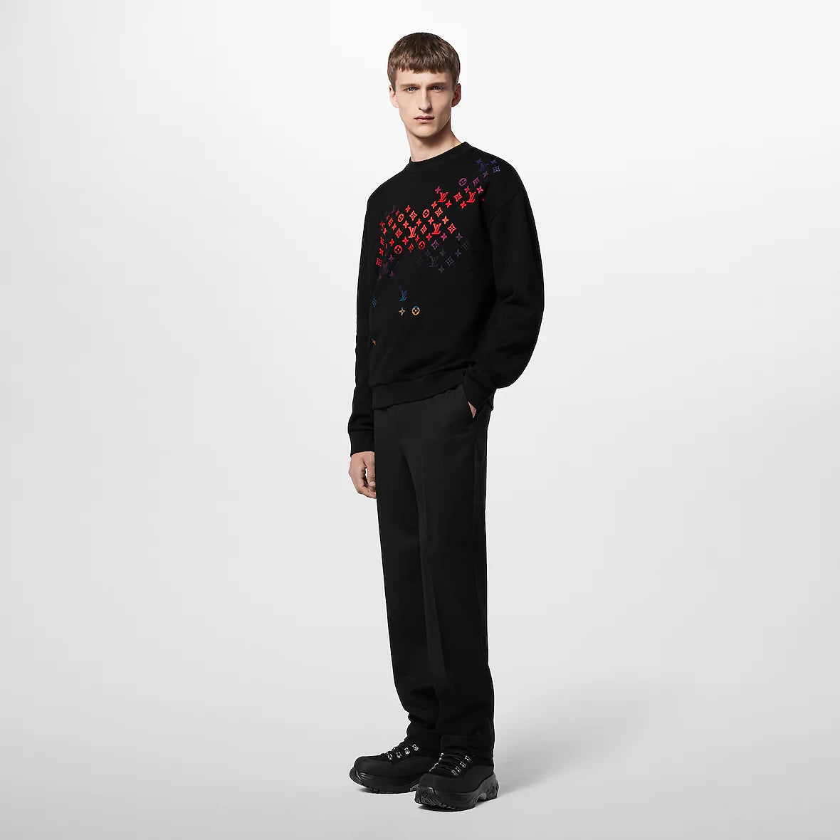 LV Embroidered Cotton Sweatshirt