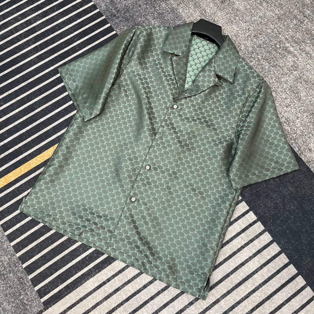 Louis Vuitton Monogram Silk Shirt And Shorts Set