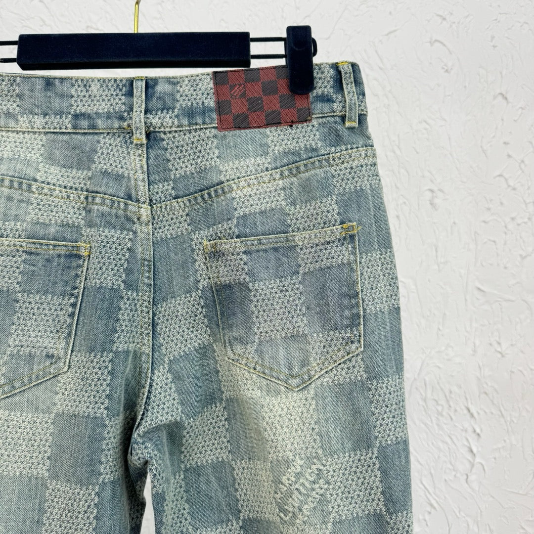 LV Monogram Denim Carpenter Pants