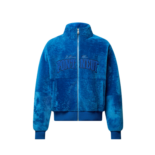 Lv Signature Shearling Track Top Lambswool Blouson