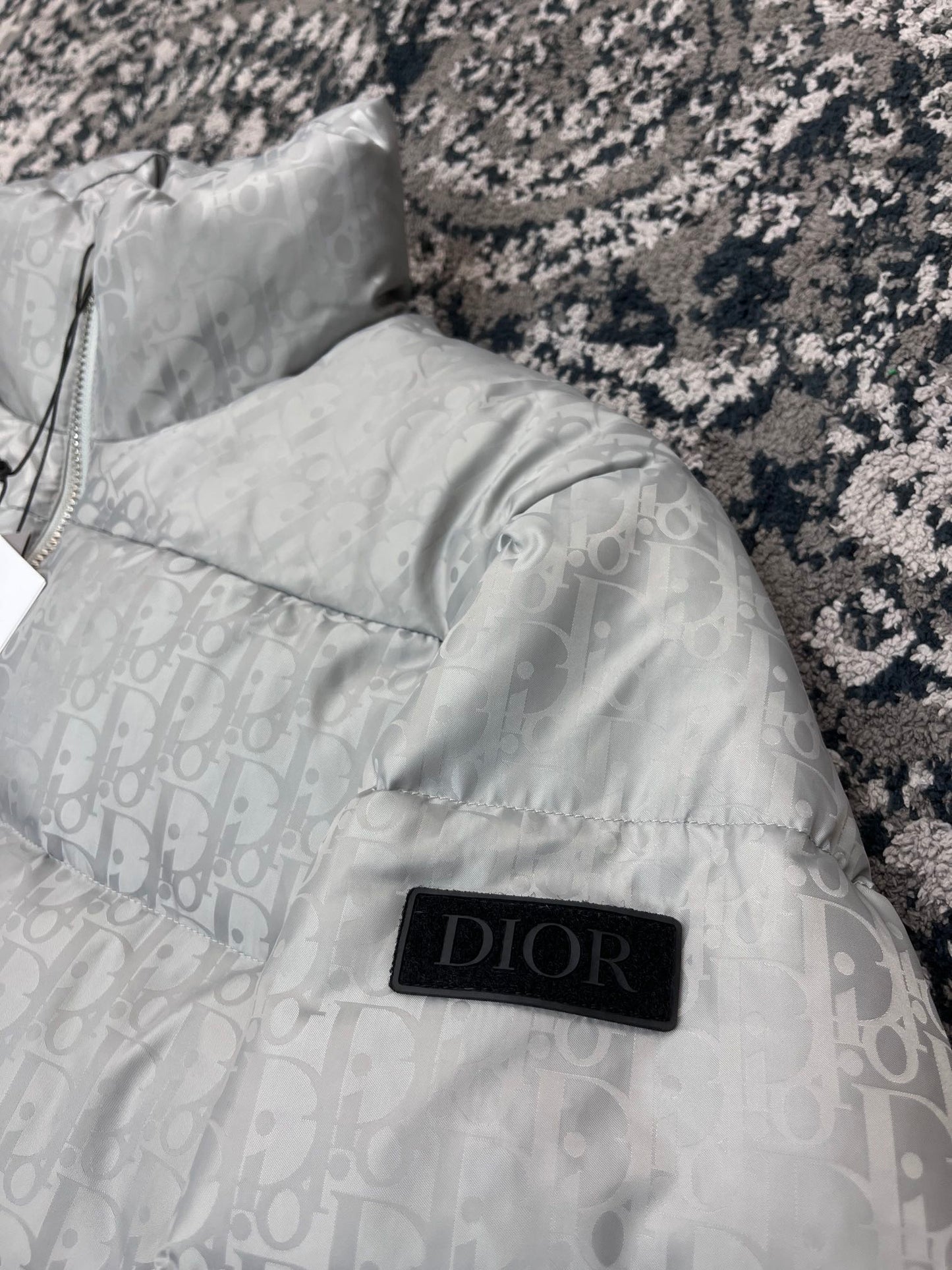 DIOR OBLIQUE DOWN JACKET SILVER TECHNICAL