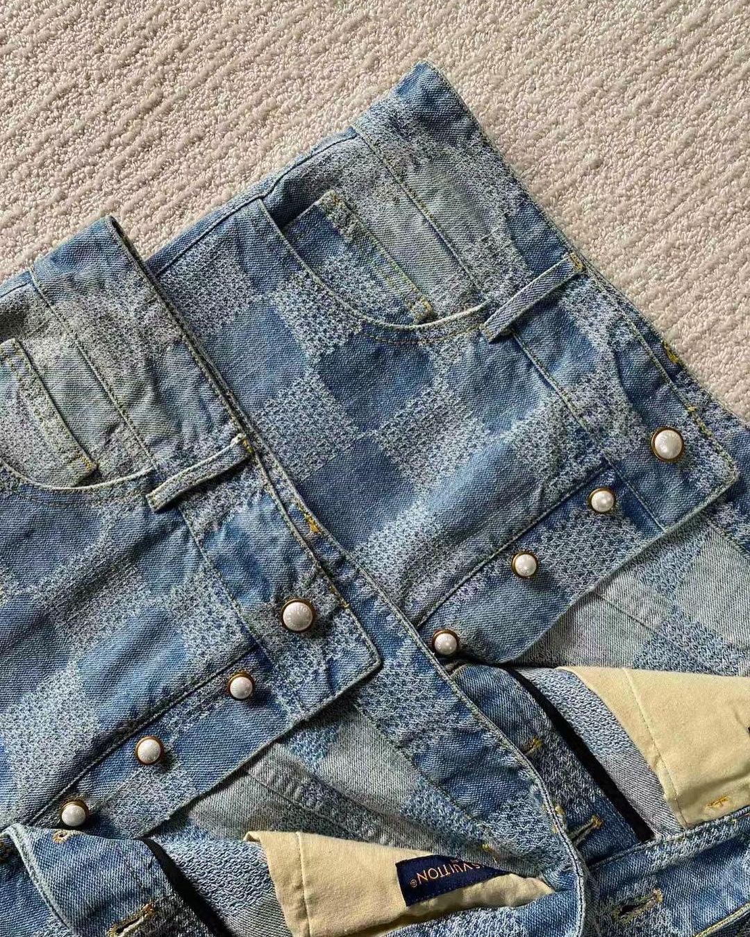 LV Monogram Denim Carpenter Pants