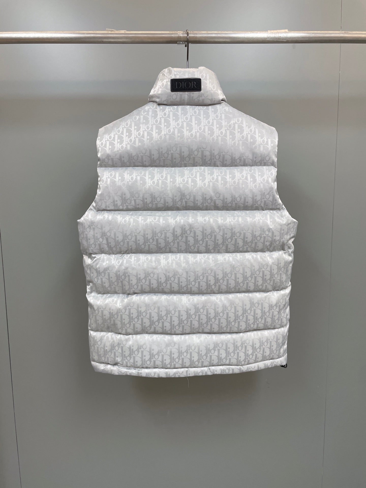 DIOR OBLIQUE DOWN VEST TECHNICAL SILVER