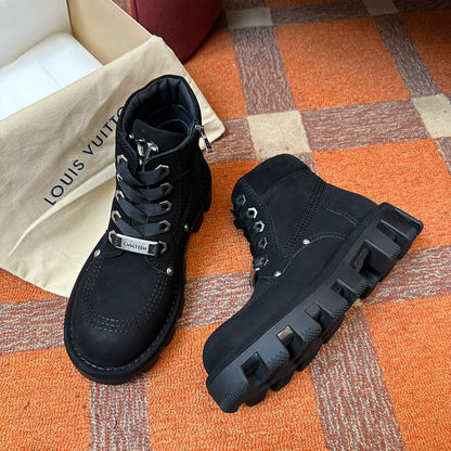 LV Checker Ankle Boot