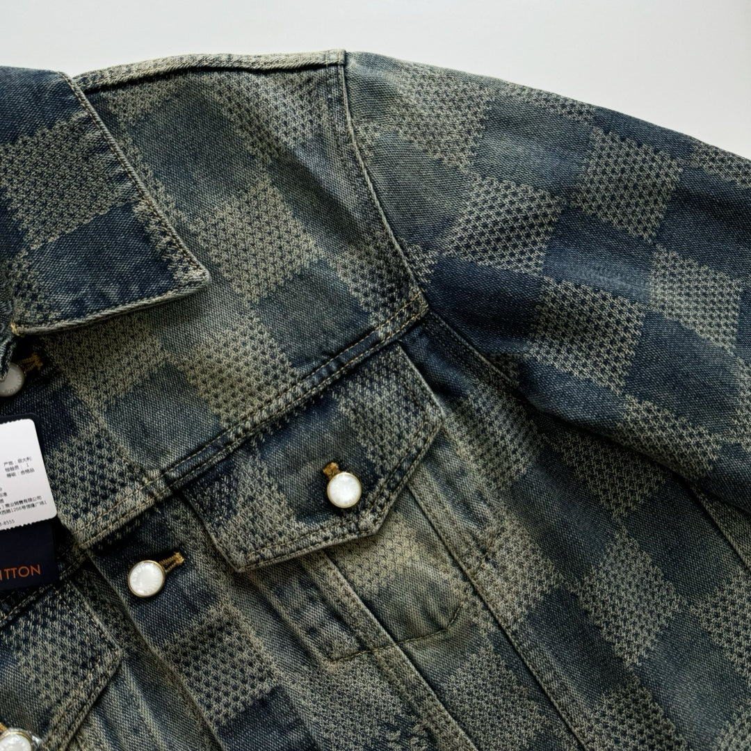 Louis Vuitton Monogram Denim Jacket and Jeans Set