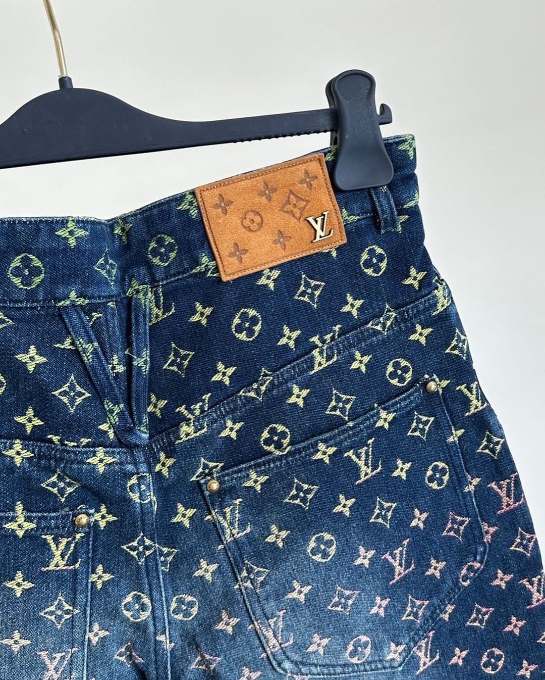 LV Monogram Denim Carpenter Shorts