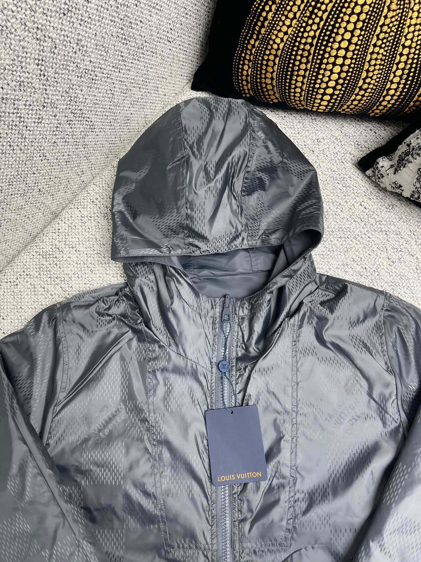 Lv Damier Jacquard Reversible Nylon Windbreaker