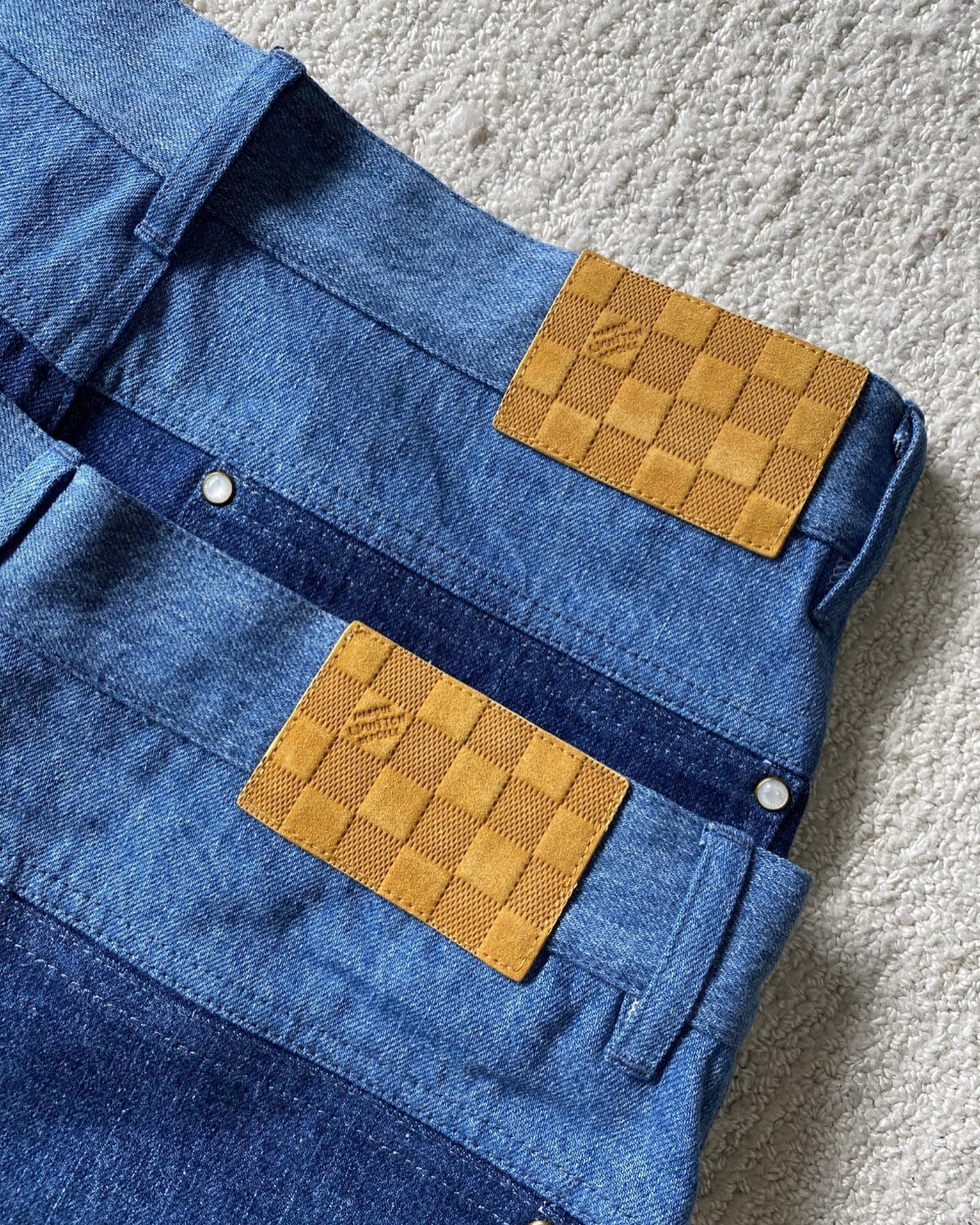 LV Monogram Denim Carpenter Shorts