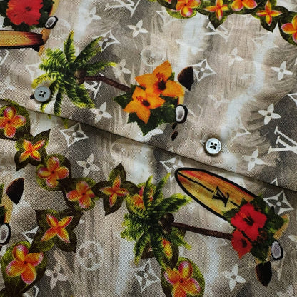 Louis Vuitton Monogram Silk Shirt And Shorts Set