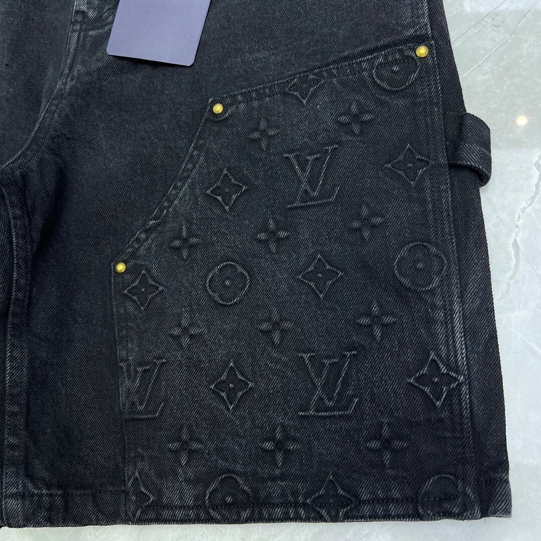 LV Monogram Denim Carpenter Shorts