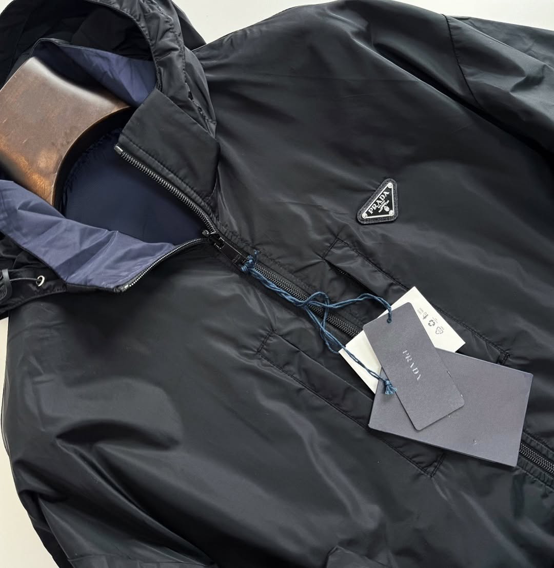 Prada Re-Nylon reversible hooded jacket