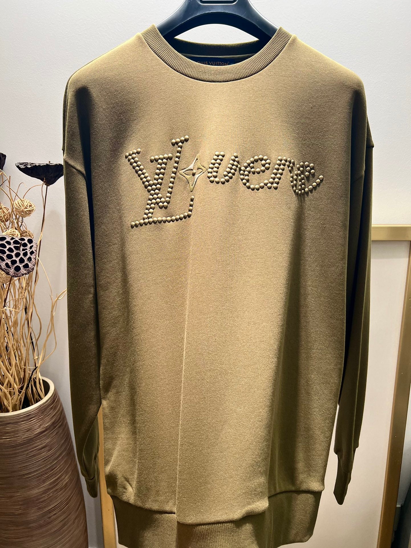 Lv Cotton Jacquard Crewneck