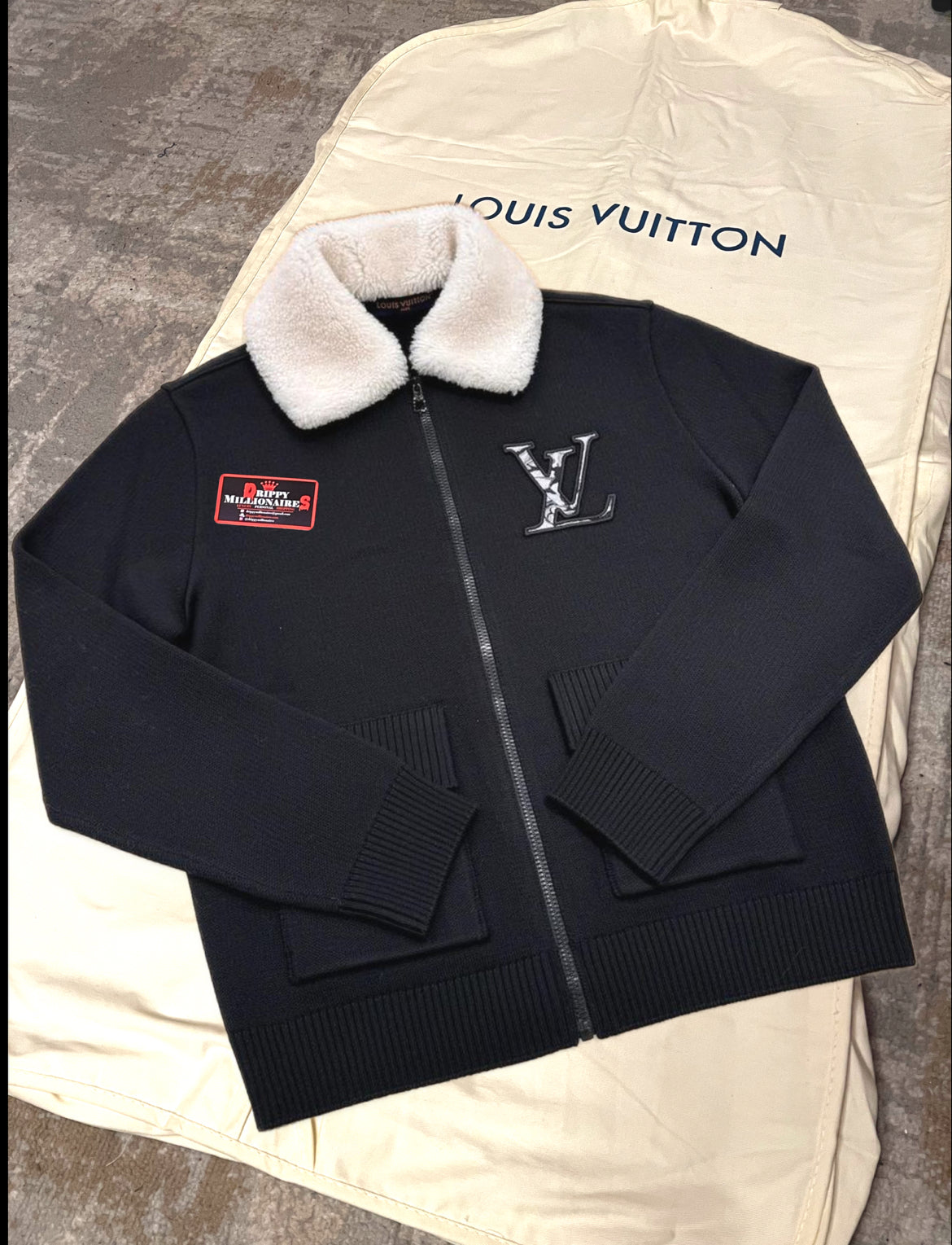 Lv Ski Wool Blouson With Shearling Collar