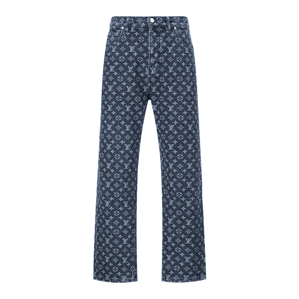 LV Denim Monogram Carpenter Pants