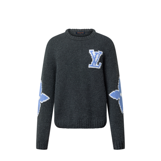 Lv Embroidered Signature Crewneck