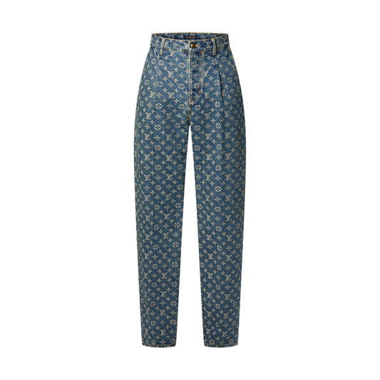 LV Monogram Denim Tailored Pants