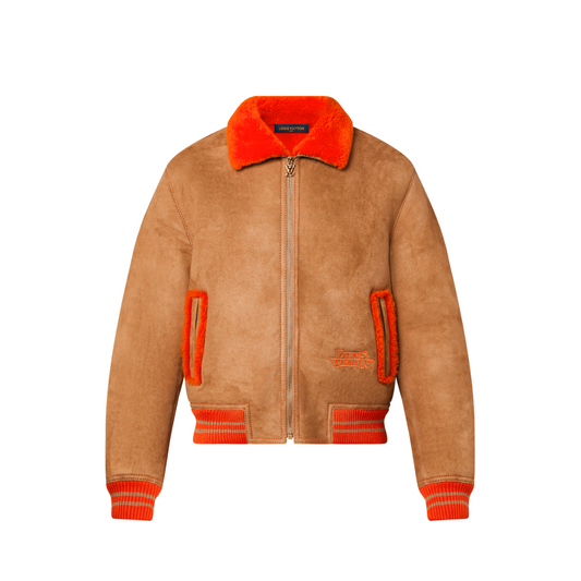 Lv Leather orange Jacket