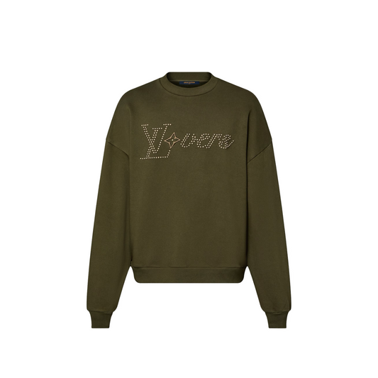 Lv Cotton Jacquard Crewneck