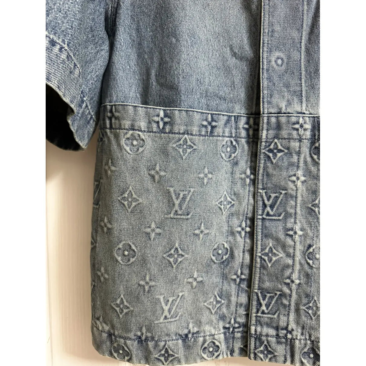 Louis Vuitton Monogram Denim Shirt And Shorts Set